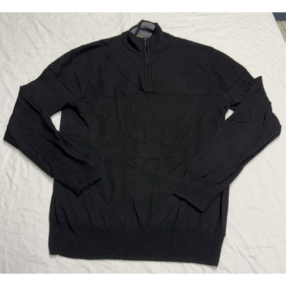 Ethan Pierce 100% Extra Fine Merino Wool Sweater, Men’s Size Small Black